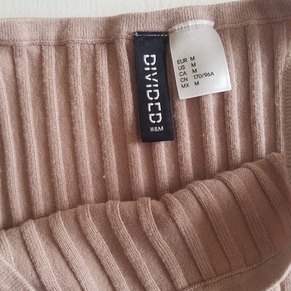 Lot 2 Bundle H&M Divided Ribbed Tank Tops Pink Green Size Medium - Picture 5 of 7